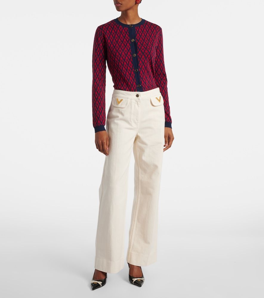 Jeans a gamba larga VGold a vita media - Valentino - Modalova