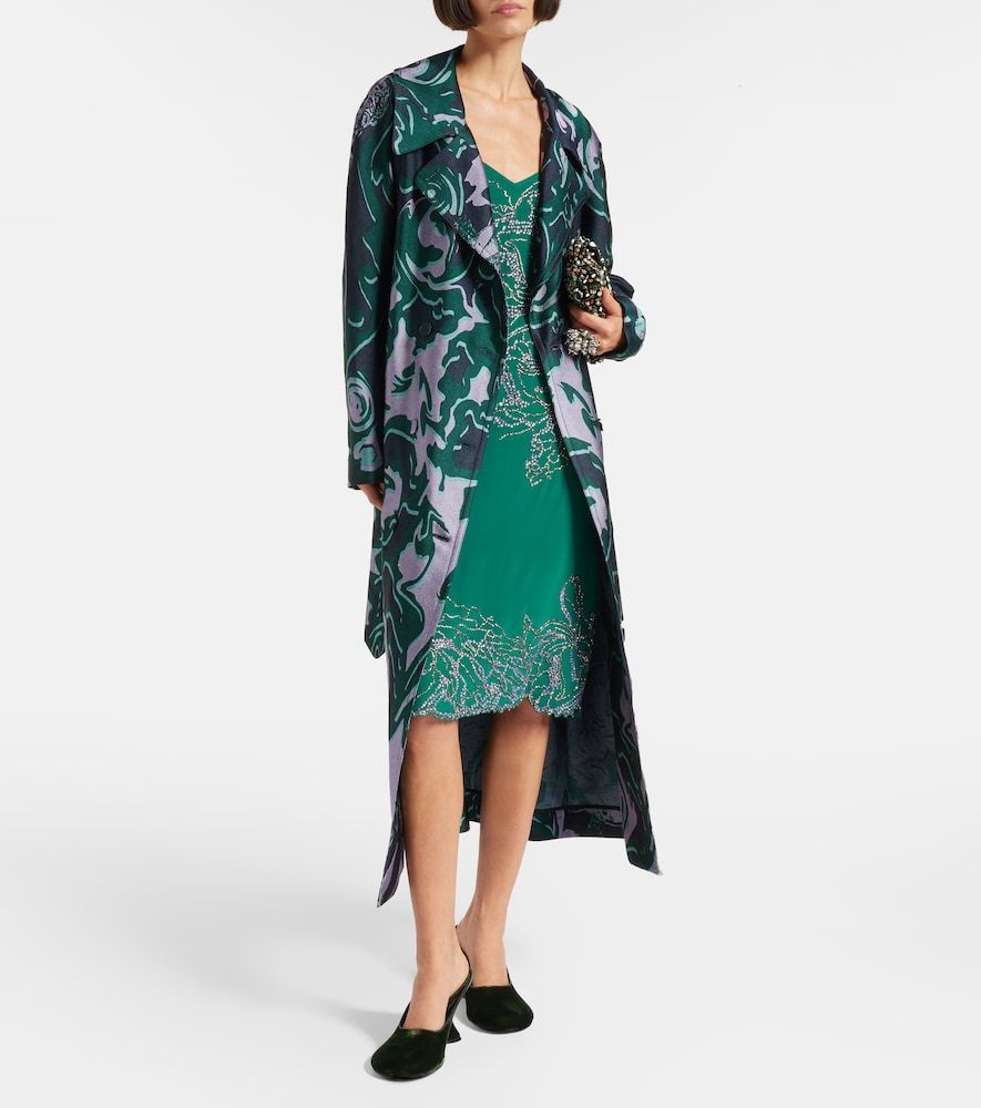 Abito sottoveste in seta con perline - Dries Van Noten - Modalova