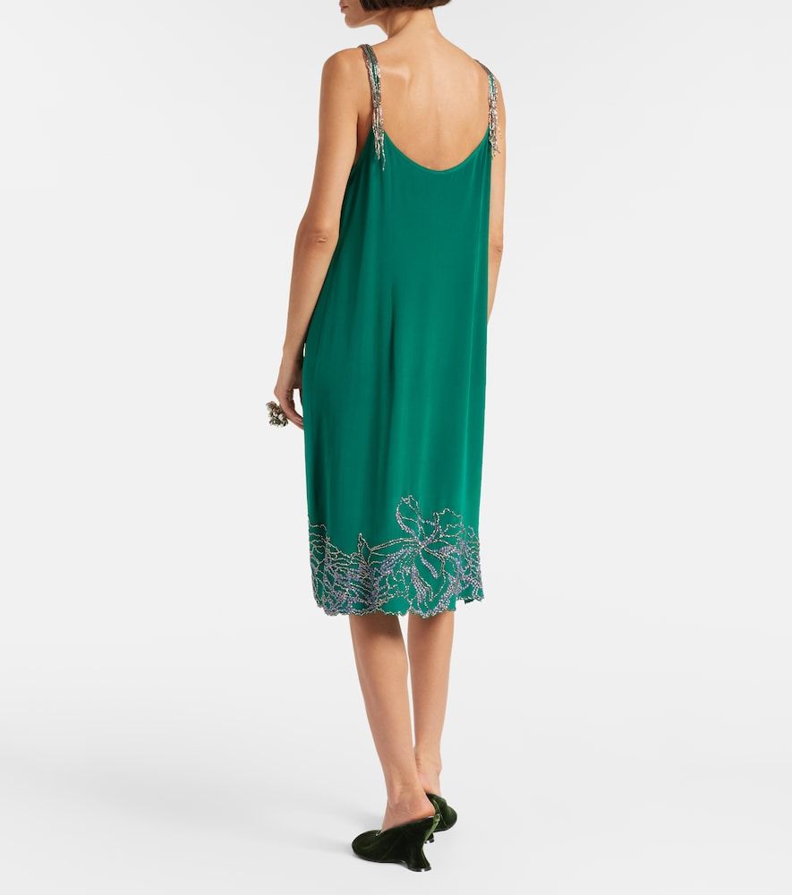 Abito sottoveste in seta con perline - Dries Van Noten - Modalova