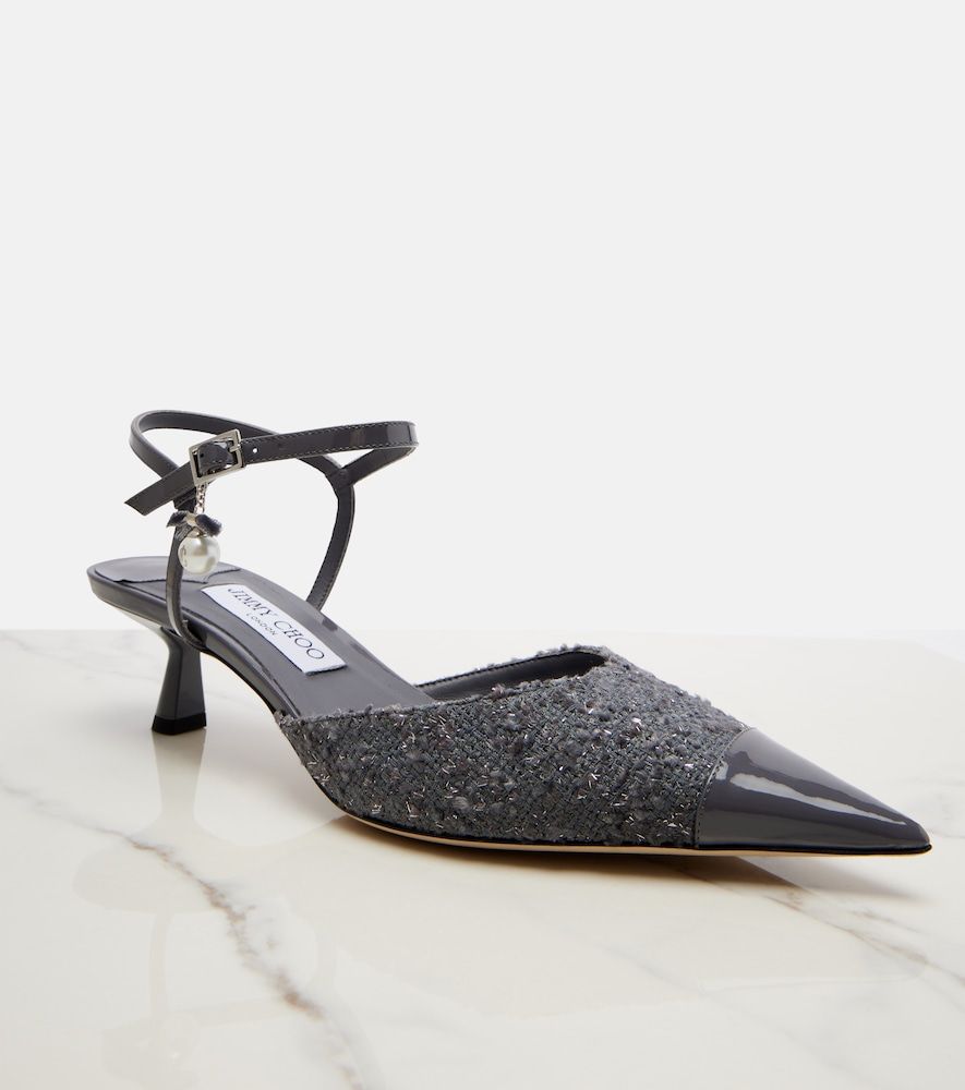 Aren tweed and leather slingback pumps - Jimmy Choo - Modalova