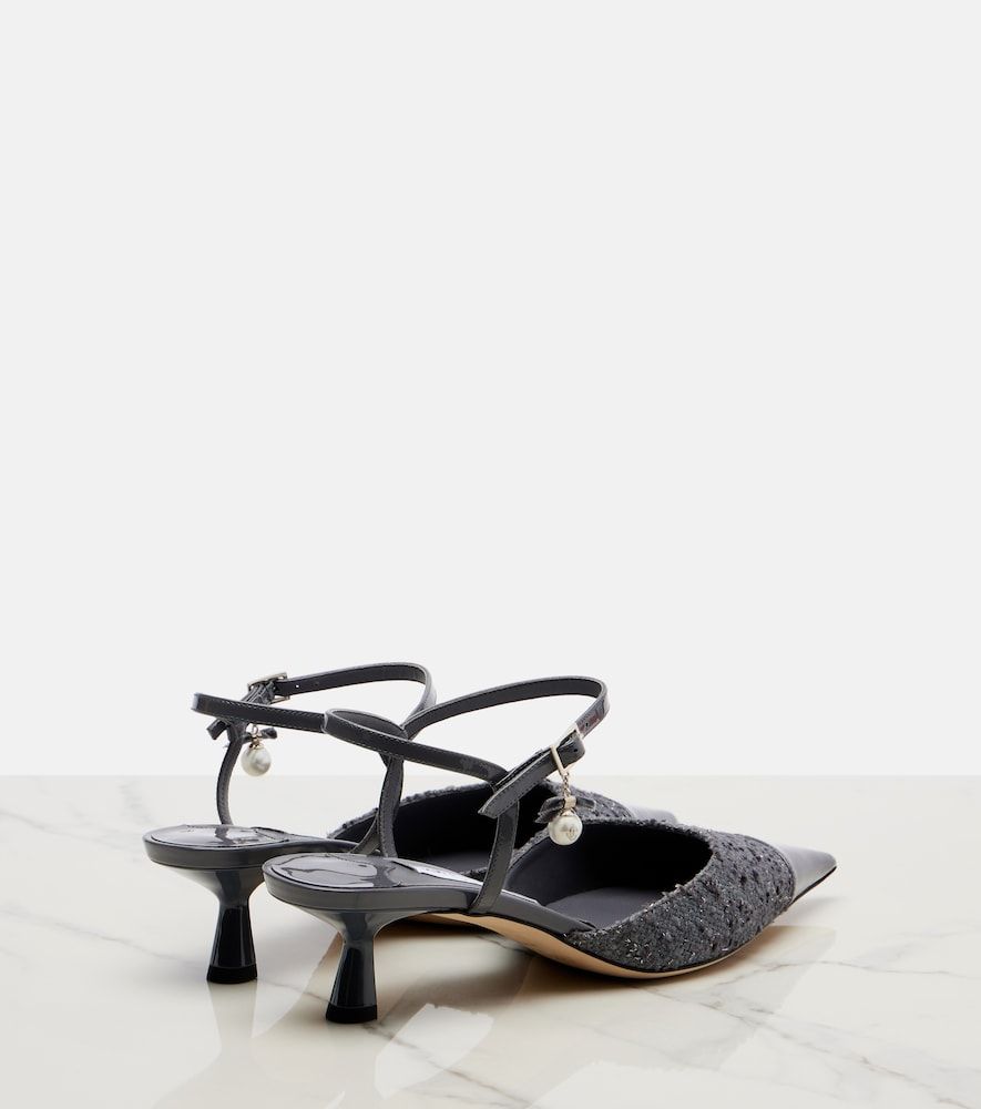Aren tweed and leather slingback pumps - Jimmy Choo - Modalova