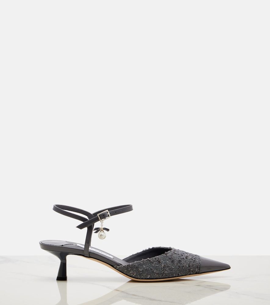 Aren tweed and leather slingback pumps - Jimmy Choo - Modalova