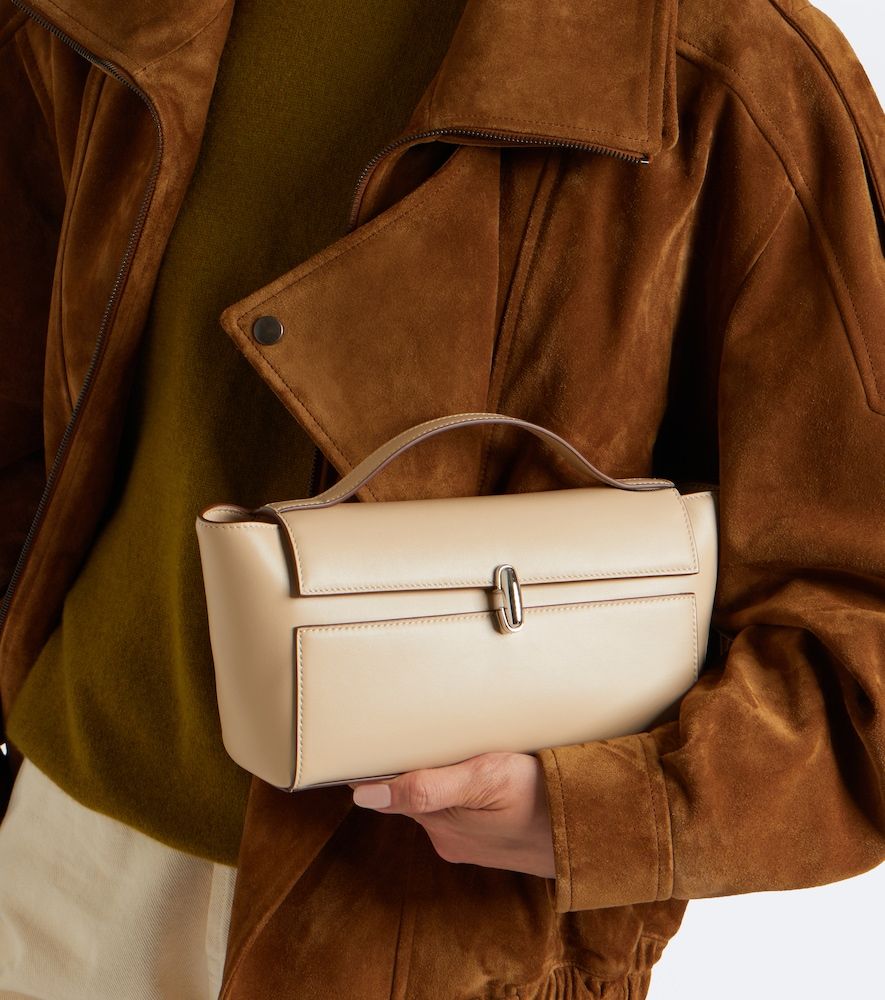Symmetry Trapeze Small leather top-handle bag - Savette - Modalova