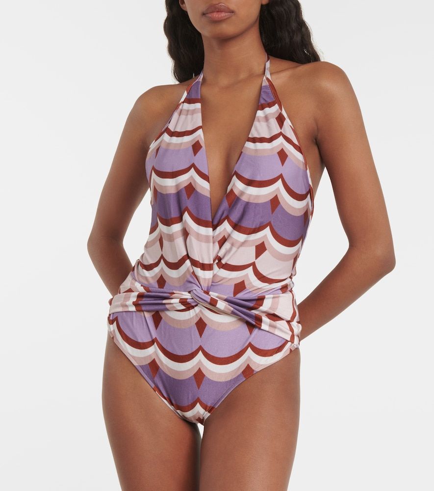 Vintage Waves printed swimsuit - Adriana Degreas - Modalova
