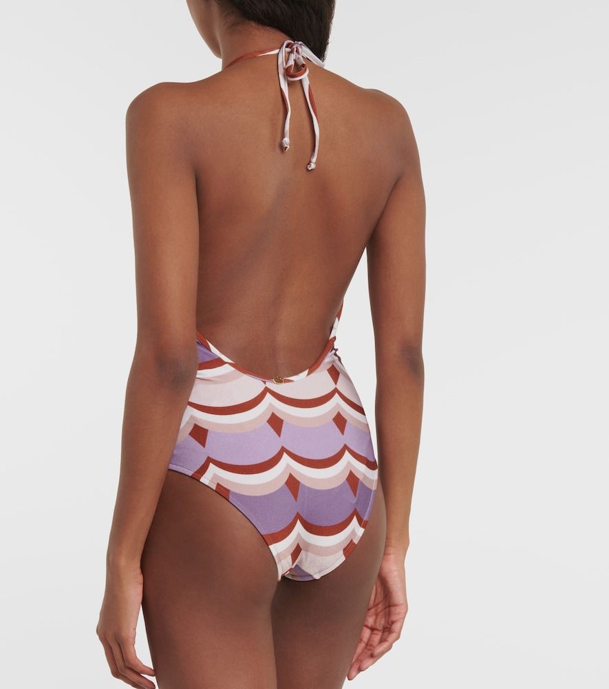 Vintage Waves printed swimsuit - Adriana Degreas - Modalova