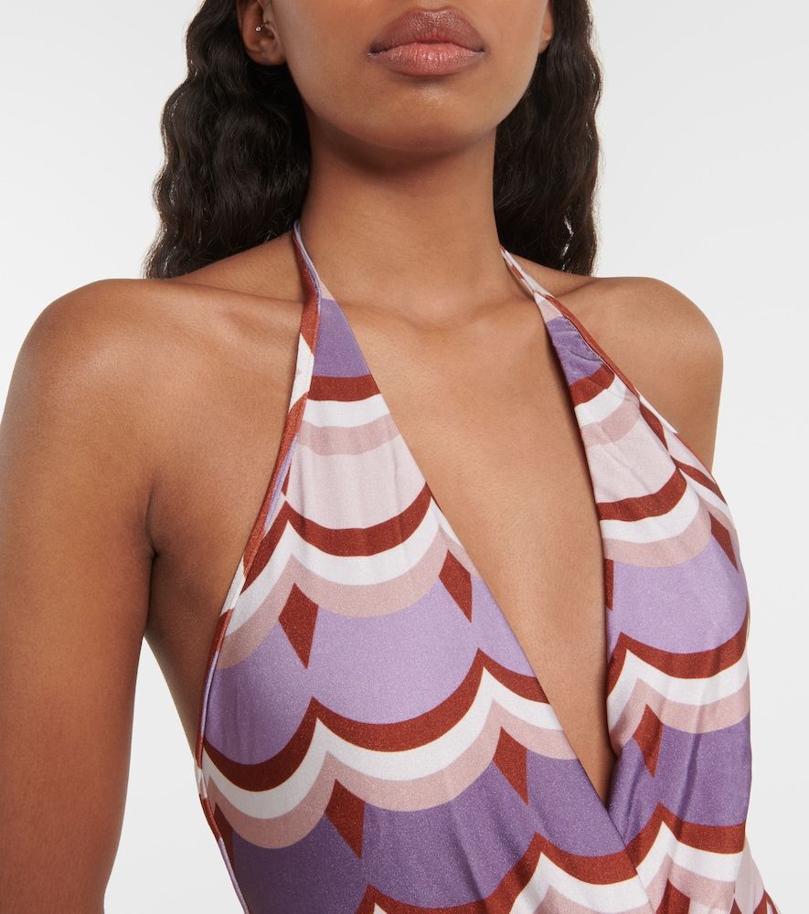 Vintage Waves printed swimsuit - Adriana Degreas - Modalova