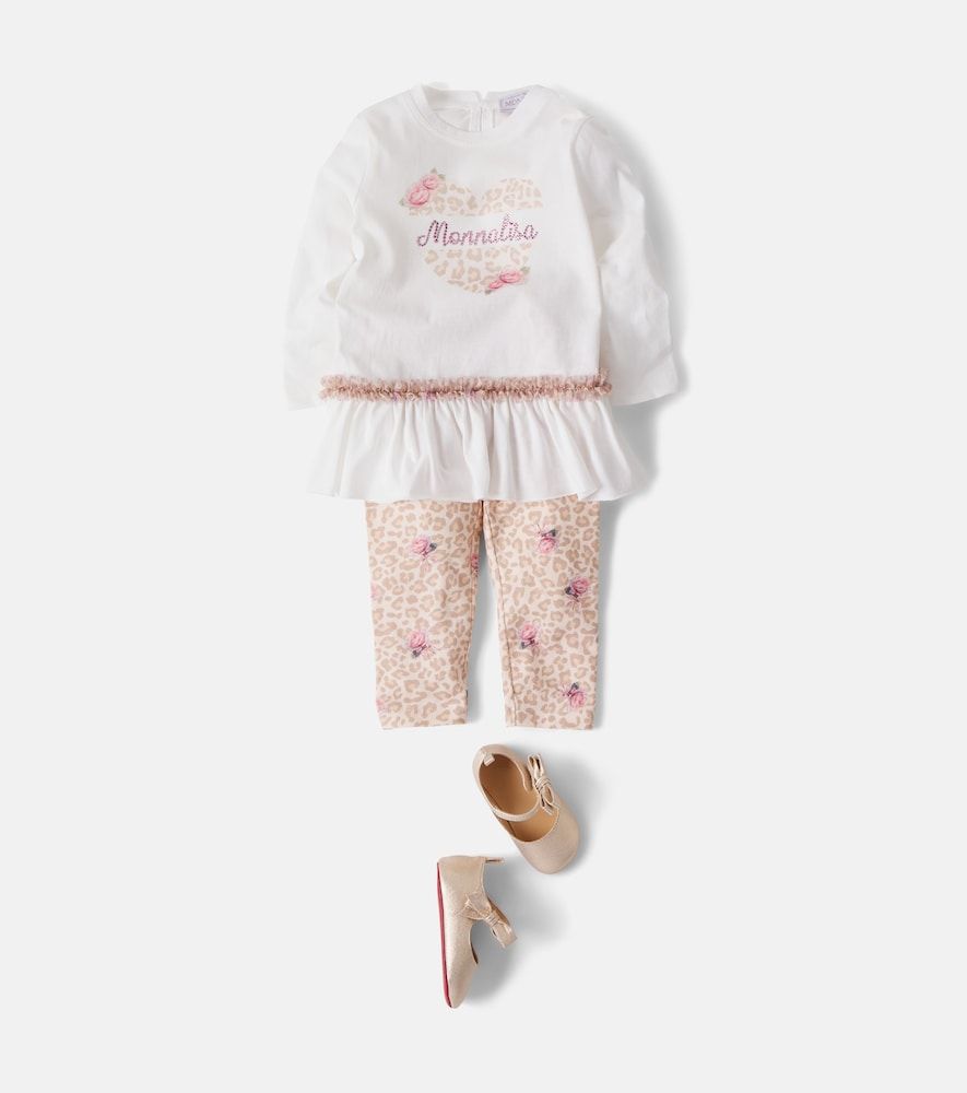 Bebé - set de camiseta y pantalones de jersey de algodón - Monnalisa - Modalova
