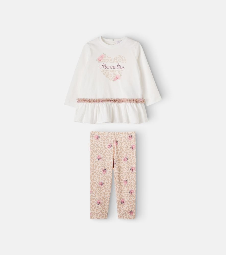 Bebé - set de camiseta y pantalones de jersey de algodón - Monnalisa - Modalova