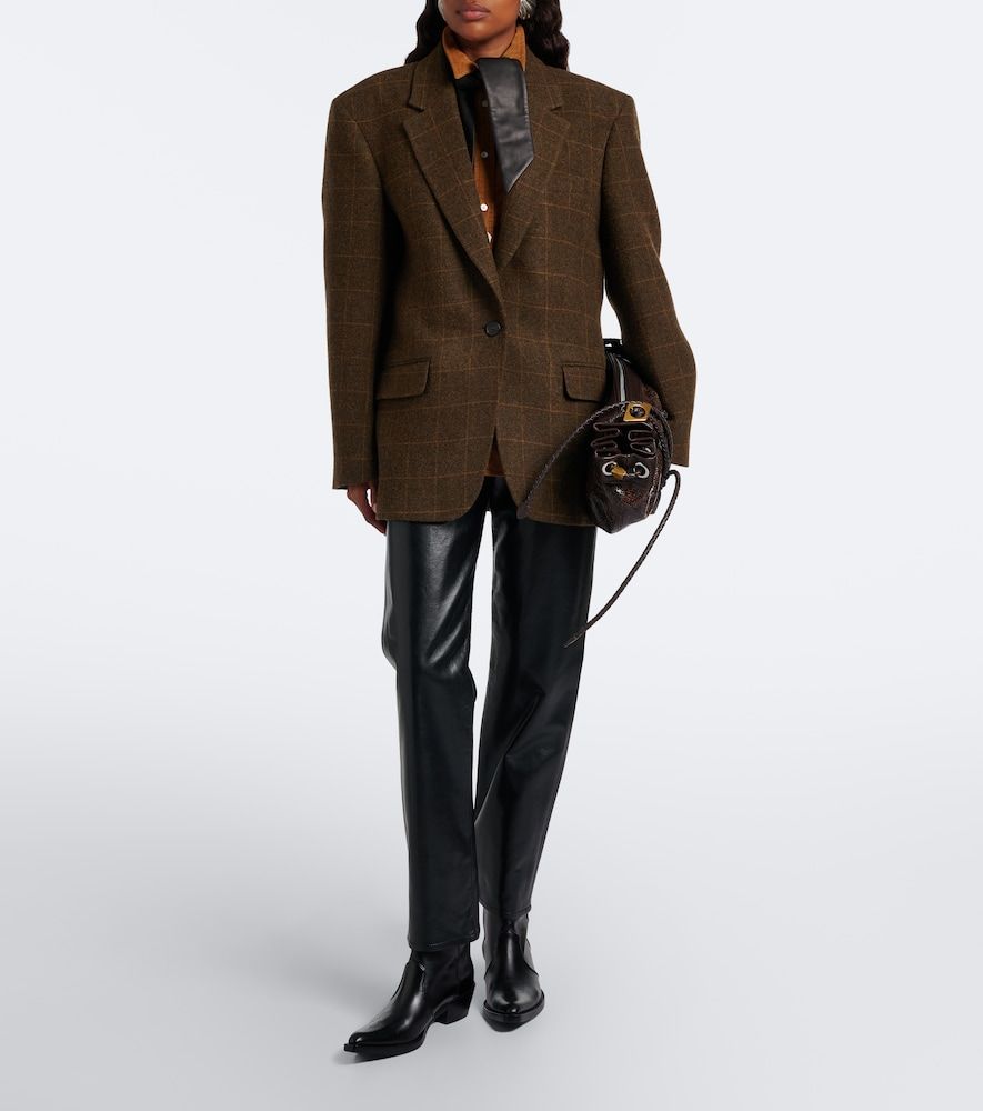 Lana leather-blend straight pants - Agolde - Modalova