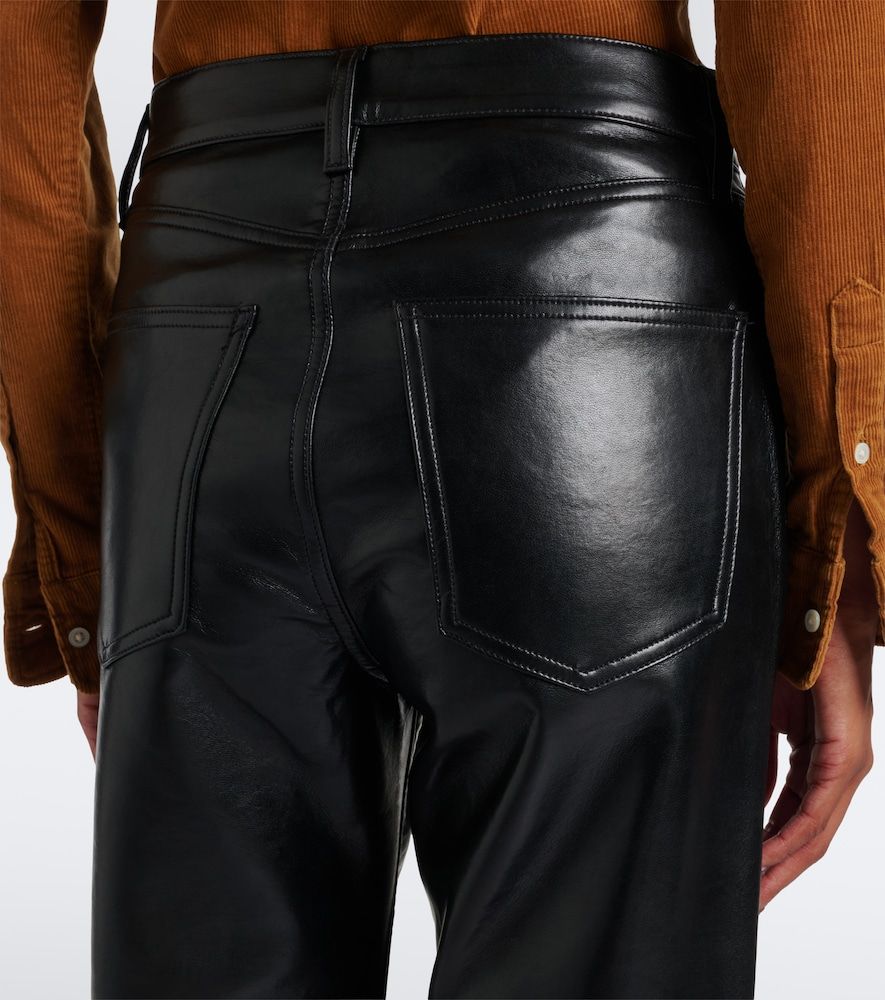 Lana leather-blend straight pants - Agolde - Modalova