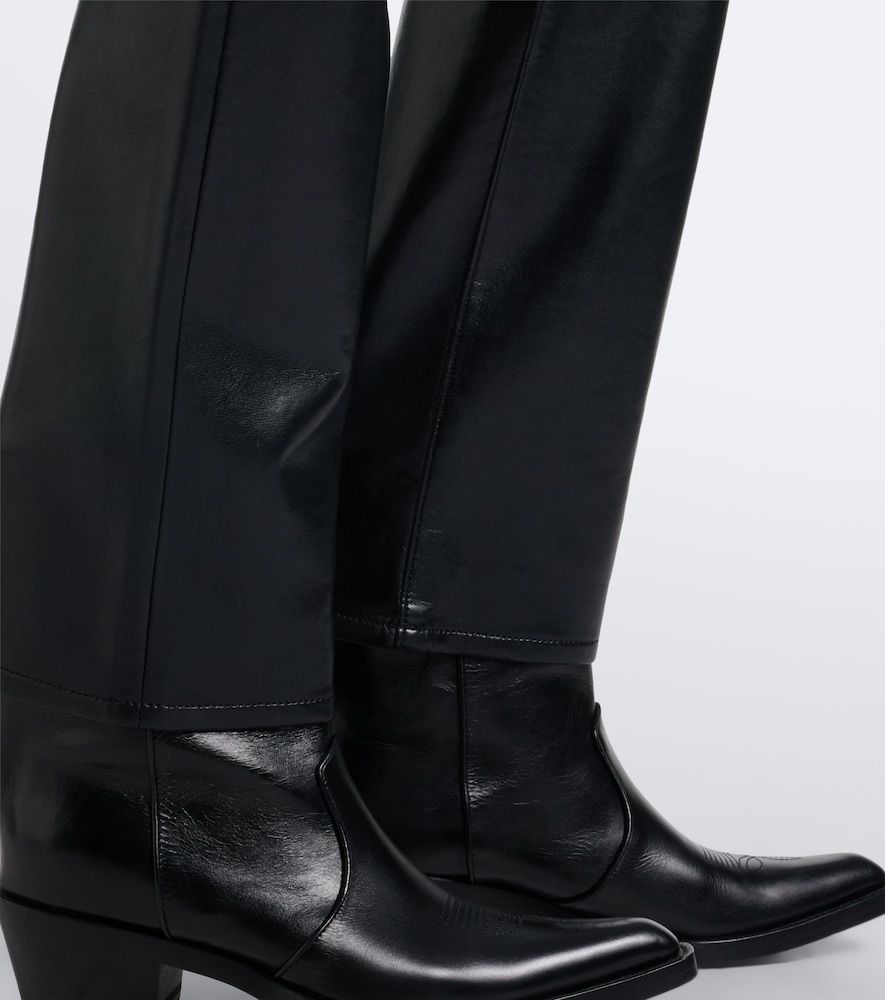Lana leather-blend straight pants - Agolde - Modalova
