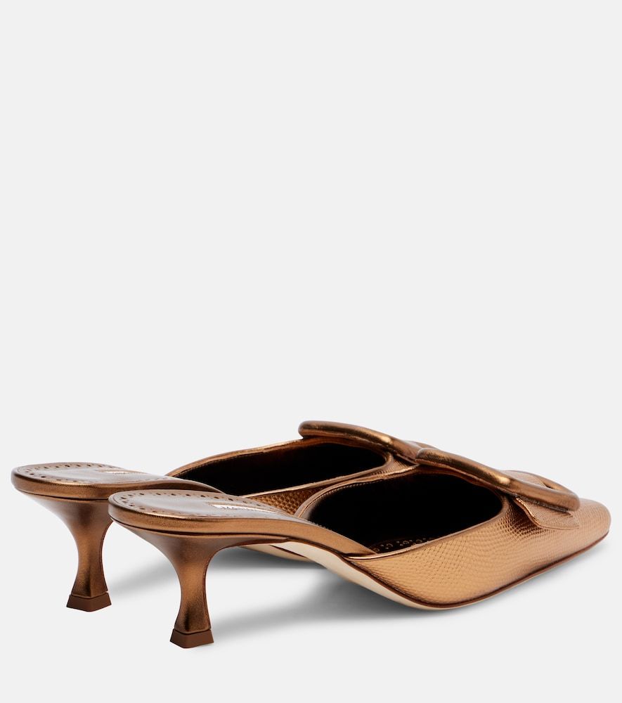 Mules Maysale 50 aus Metallic-Leder - Manolo Blahnik - Modalova