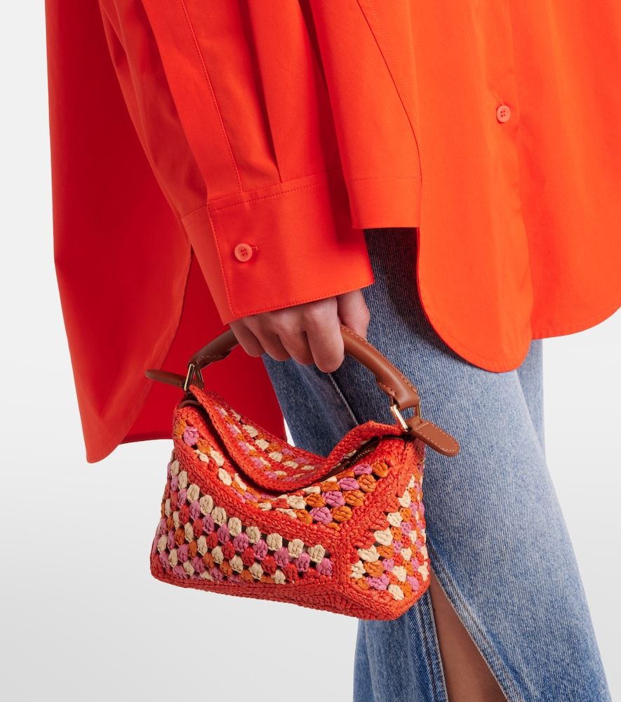 Bolso Paula's Ibiza Puzzle Mini de rafia - Loewe - Modalova