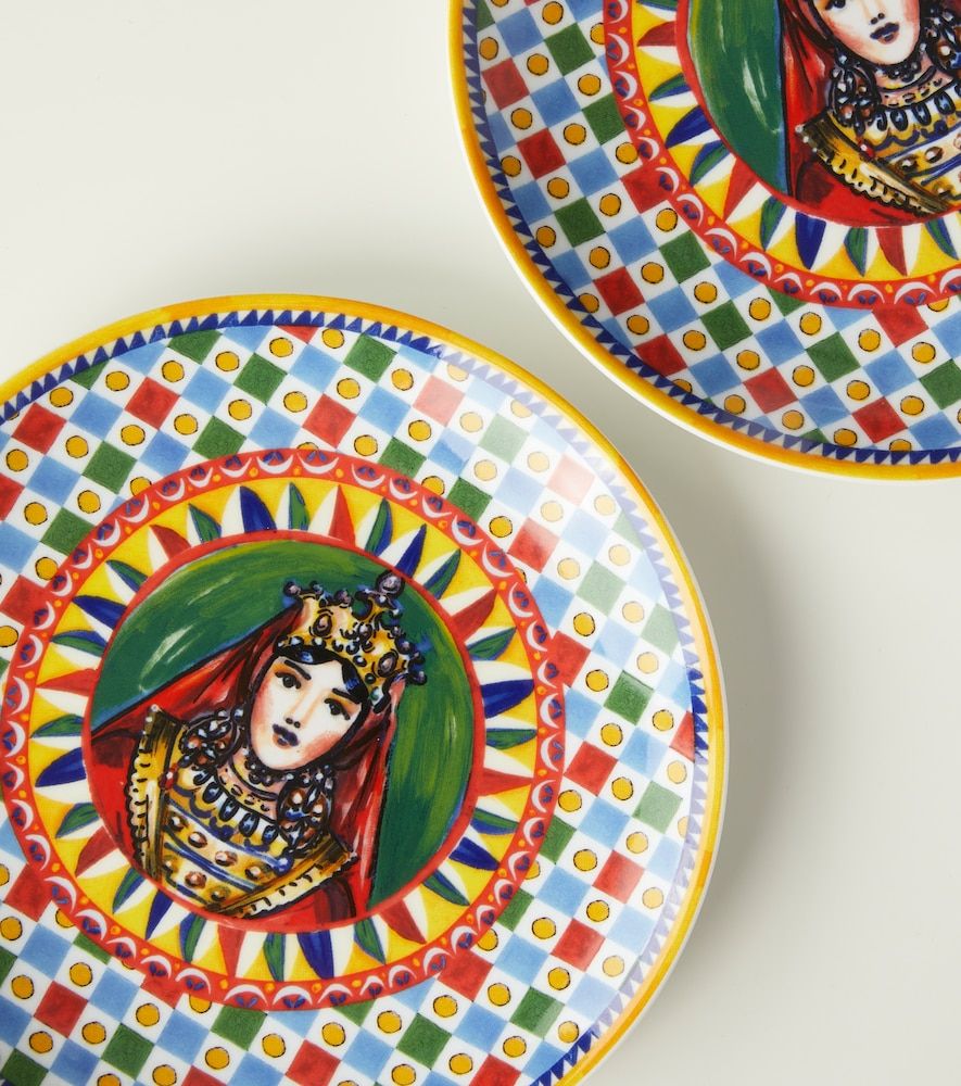 Set de 2 platos de postre Carretto Siciliano - Dolce&Gabbana Casa - Modalova