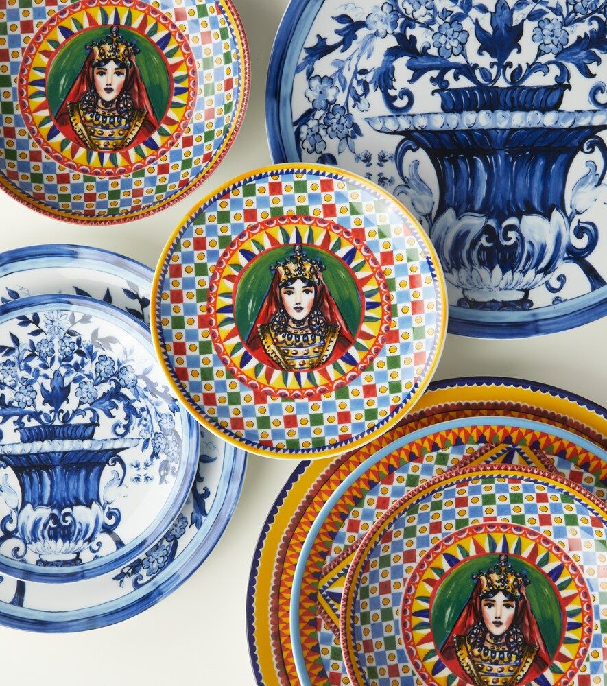 Set de 2 platos de postre Carretto Siciliano - Dolce&Gabbana Casa - Modalova