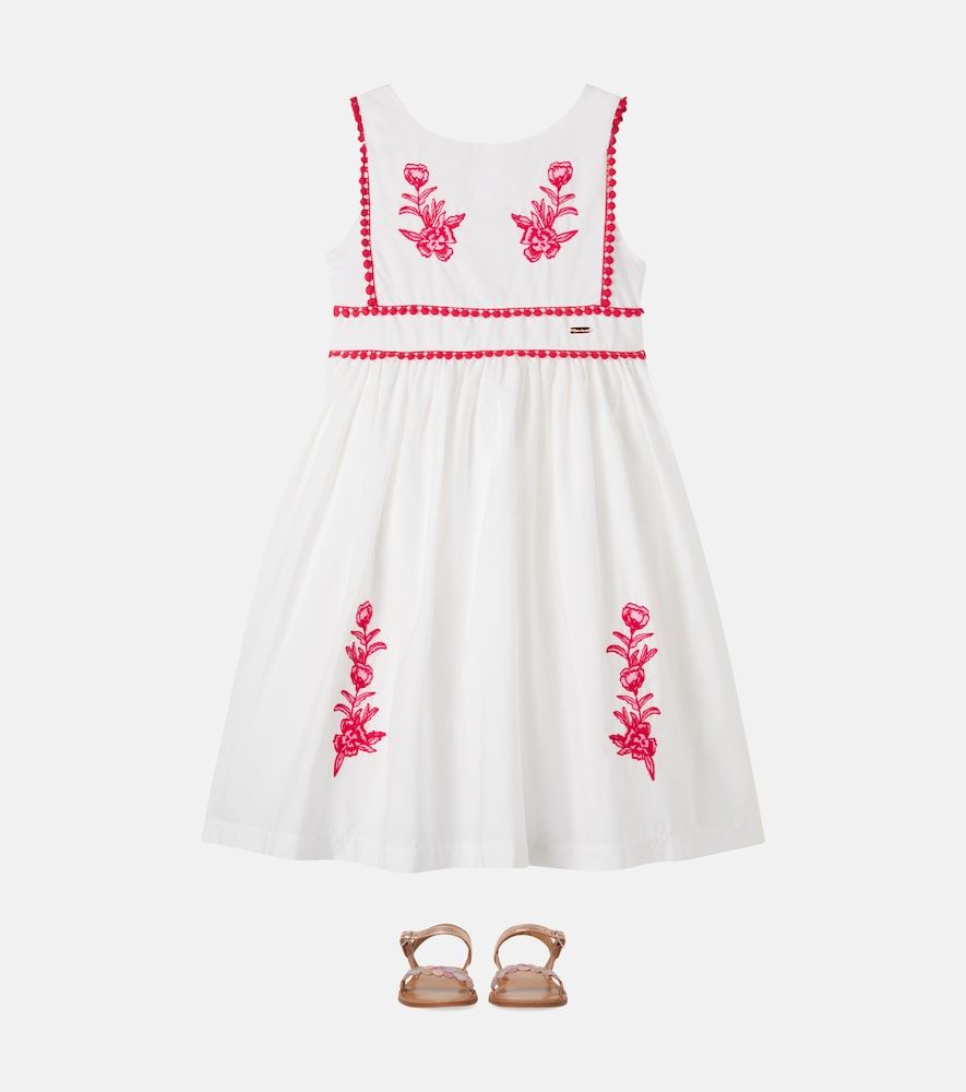 Vestido de algodón con bordado floral - Patachou - Modalova