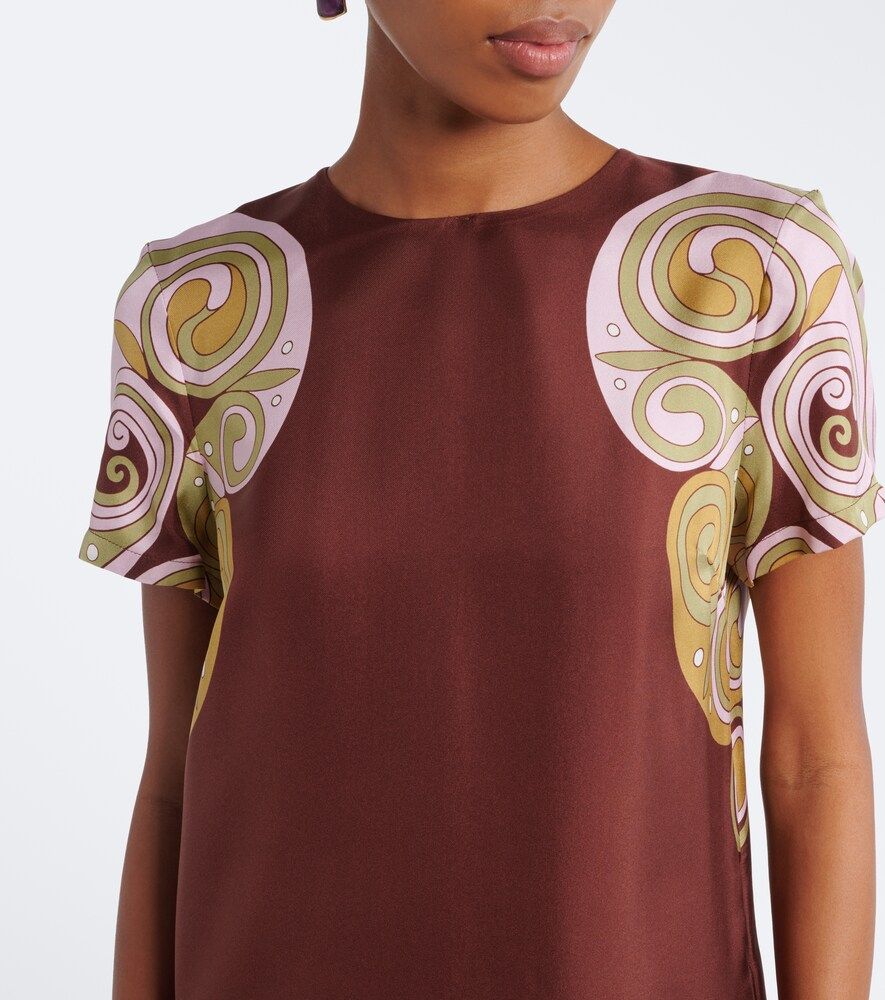 Kells Swirl feather-trimmed silk minidress - La DoubleJ - Modalova