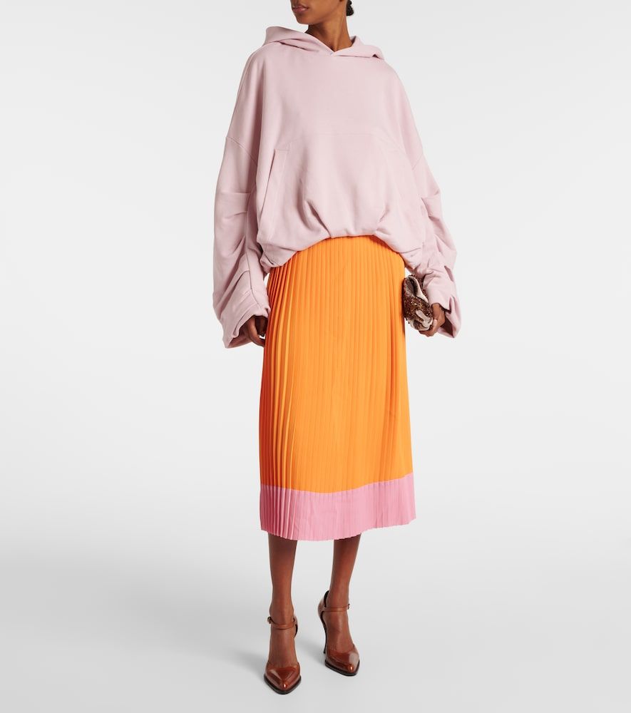 Gonna midi colorblock plissé - Dries Van Noten - Modalova