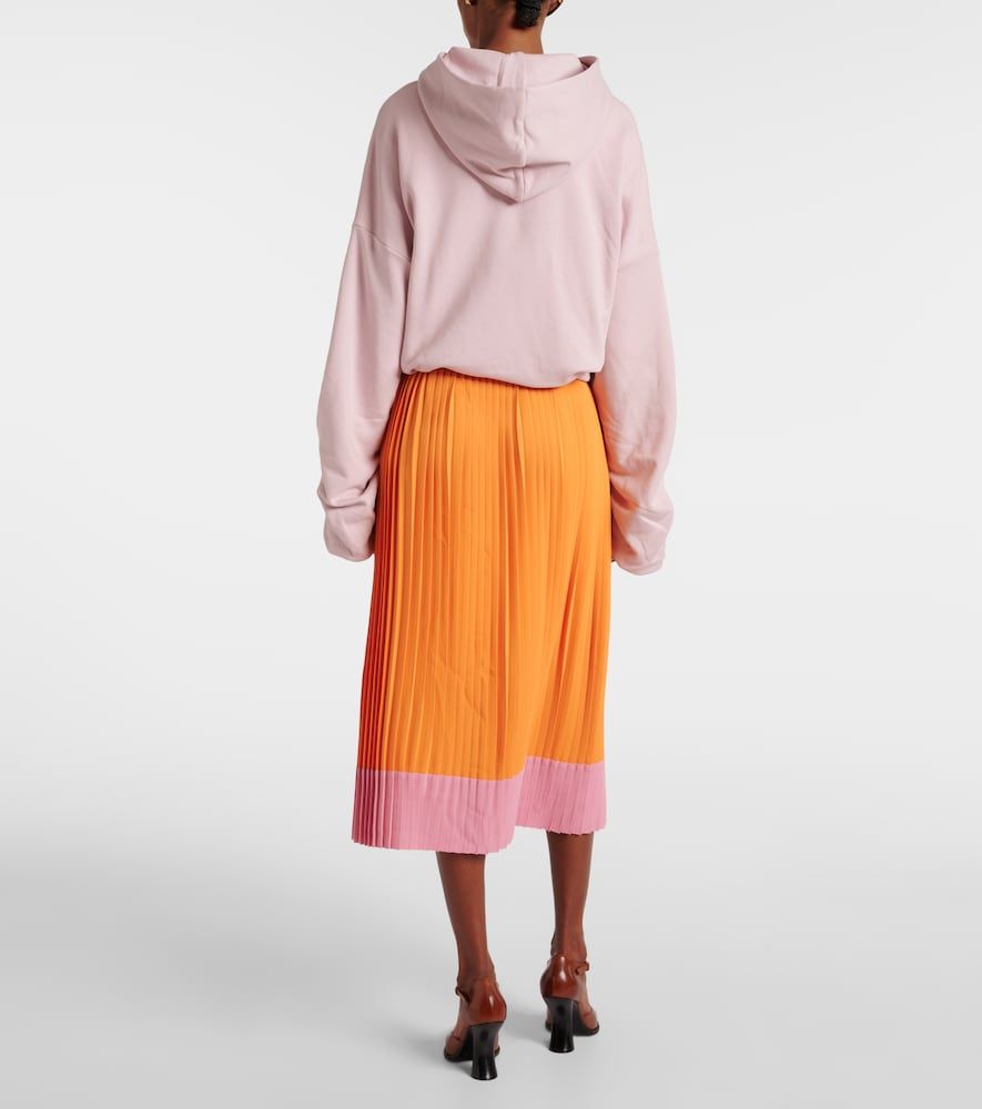 Gonna midi colorblock plissé - Dries Van Noten - Modalova