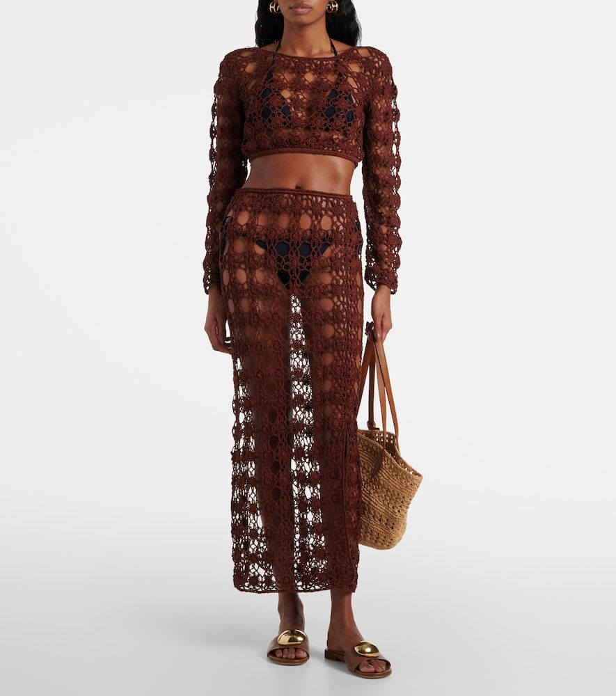 Falda larga Bella de croché de algodón - Anna Kosturova - Modalova