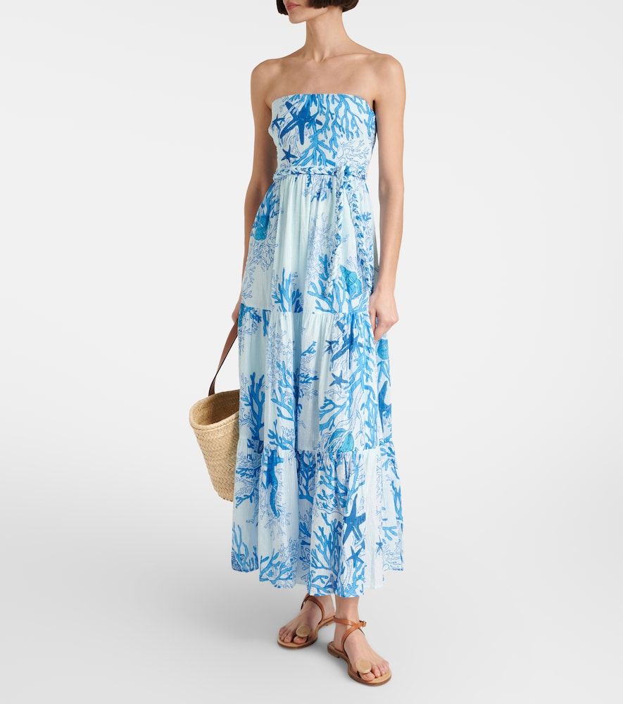 Vestido largo Thelma de algodón - Poupette St Barth - Modalova