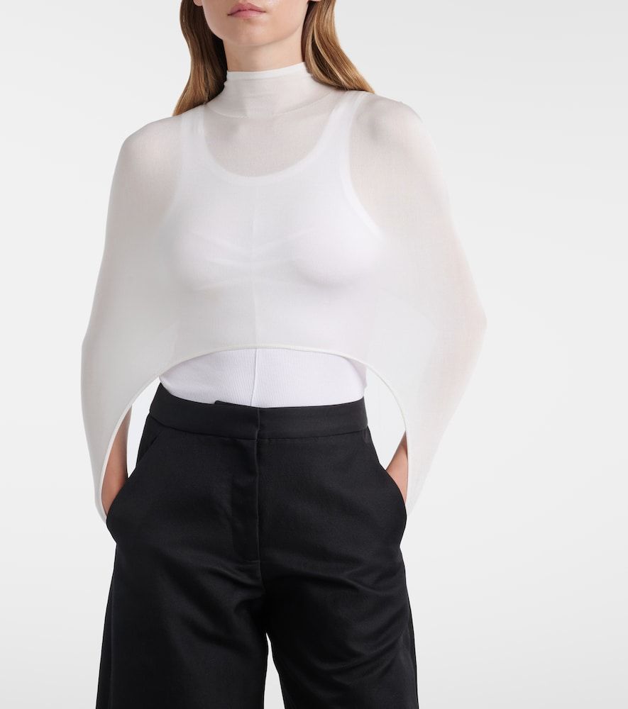 Alaïa Top de punto en mezcla de seda - Alaia - Modalova