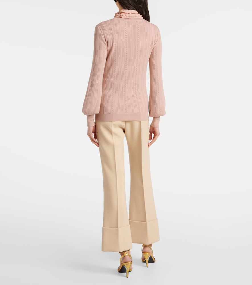 Jersey de pointelle de lana virgen - Valentino - Modalova