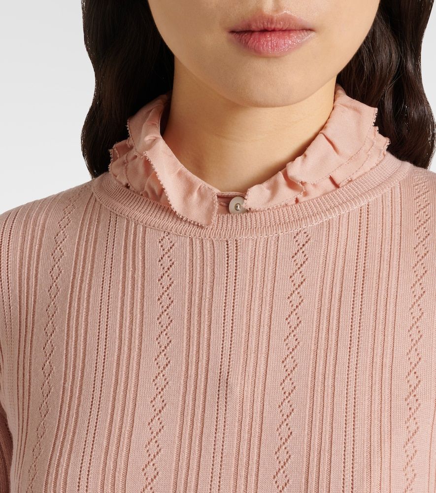 Jersey de pointelle de lana virgen - Valentino - Modalova