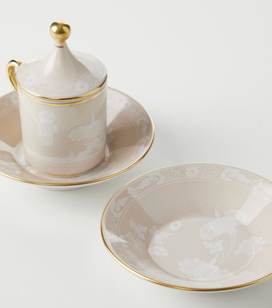 Set de 2 tazas de café, tapas y platillos Oriente Italiano - Ginori 1735 - Modalova