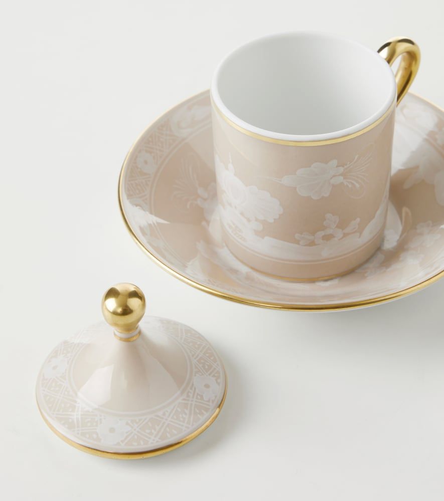 Set de 2 tazas de café, tapas y platillos Oriente Italiano - Ginori 1735 - Modalova