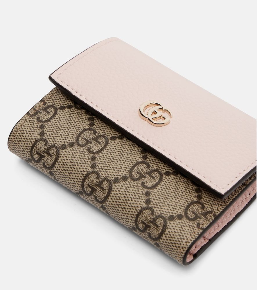 GG Marmont Mini leather-trimmed wallet - Gucci - Modalova