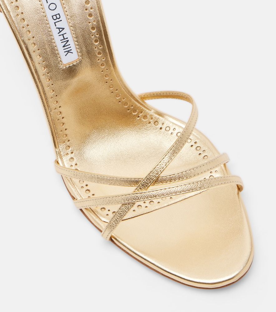 Sandalen Leva 105 aus Metallic-Leder - Manolo Blahnik - Modalova
