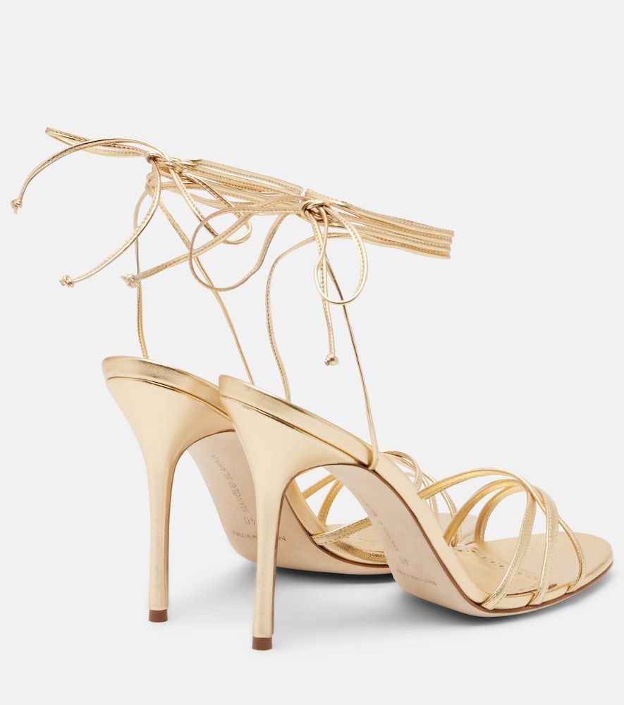 Sandalen Leva 105 aus Metallic-Leder - Manolo Blahnik - Modalova