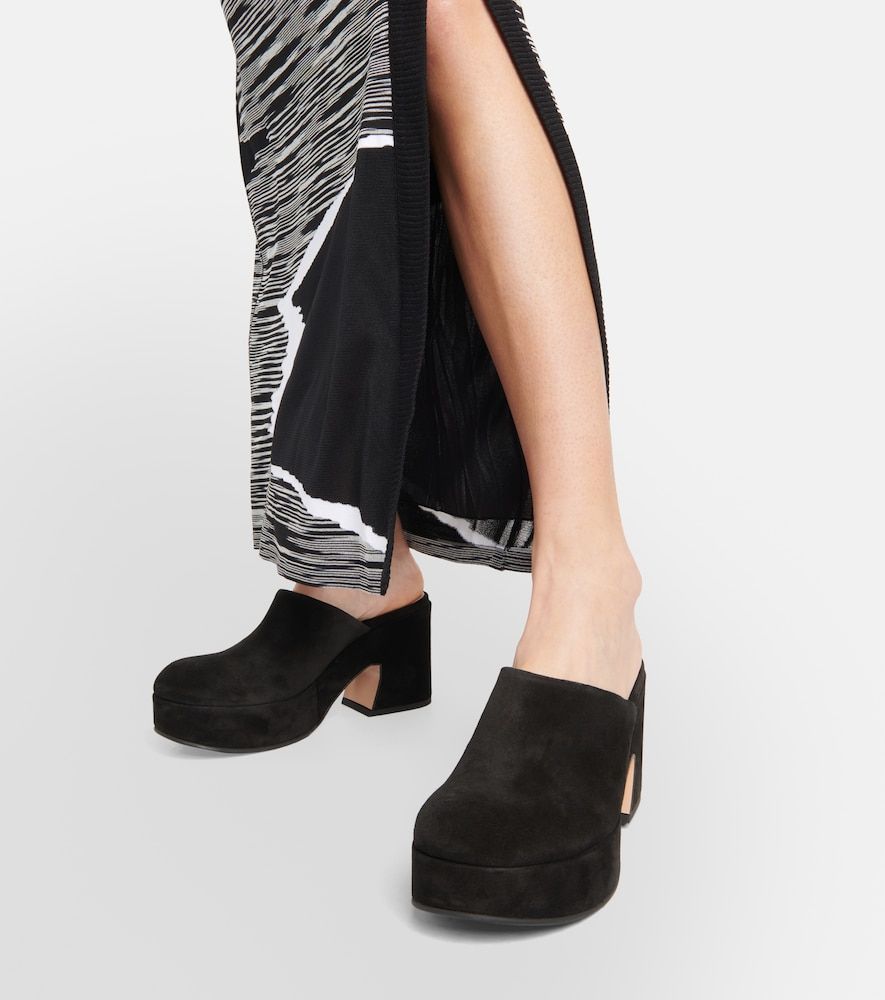 Zuecos Lyss de ante con plataforma - Gianvito Rossi - Modalova