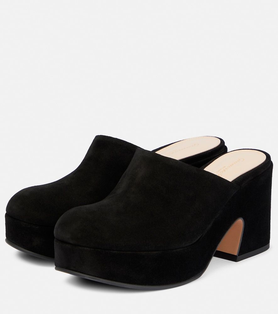 Zuecos Lyss de ante con plataforma - Gianvito Rossi - Modalova