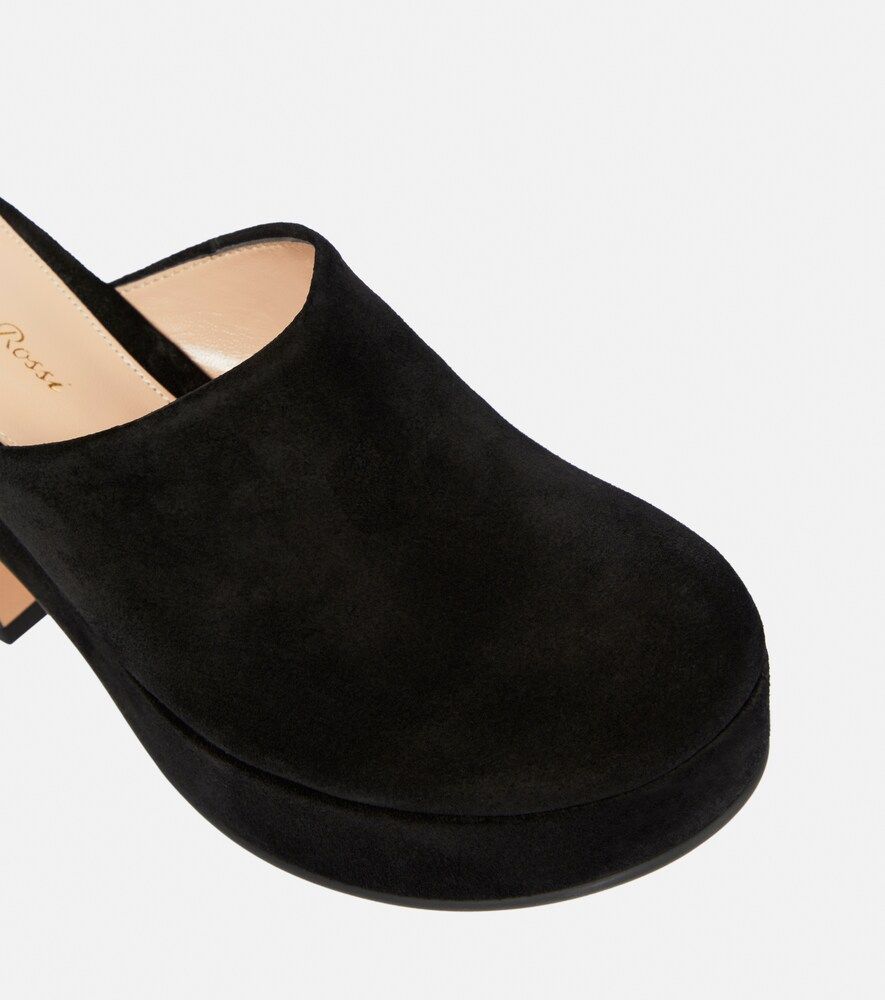 Zuecos Lyss de ante con plataforma - Gianvito Rossi - Modalova
