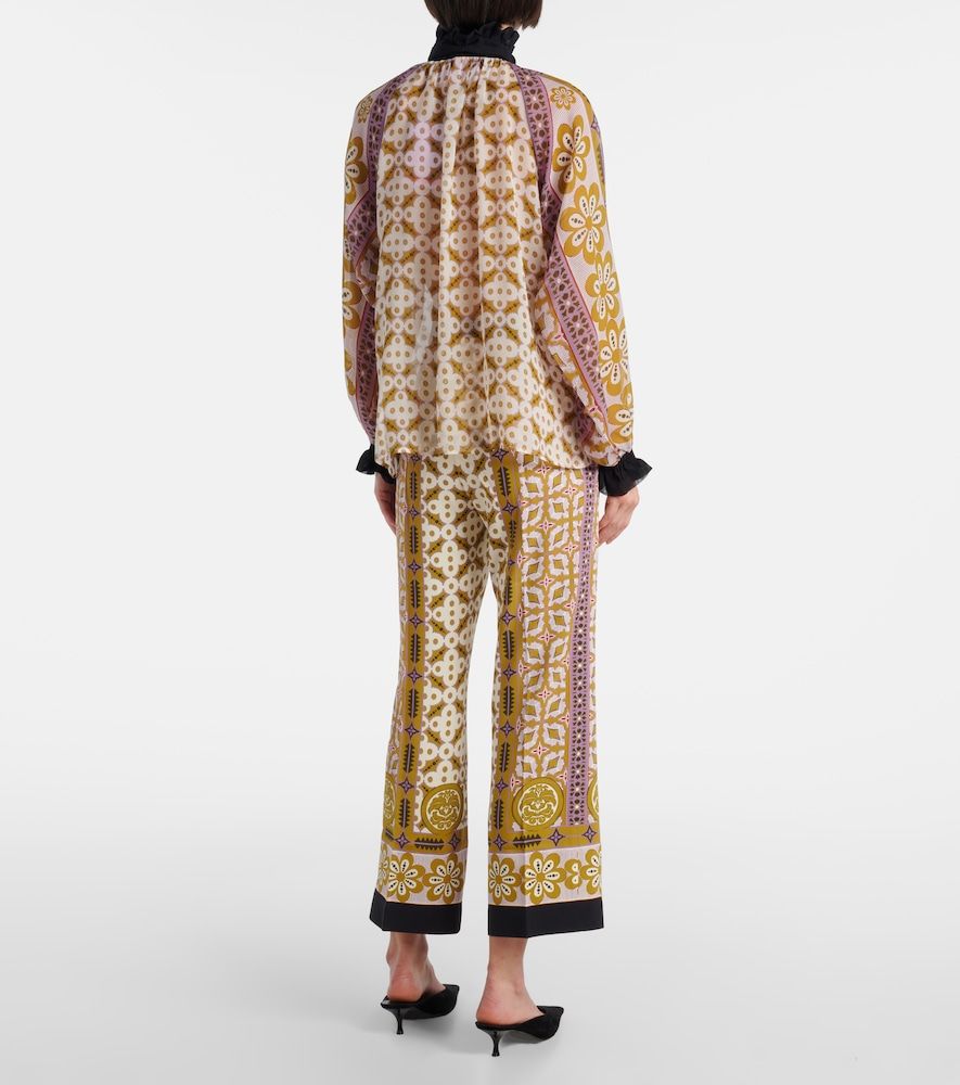 Cerere printed tie-neck silk blouse - La DoubleJ - Modalova