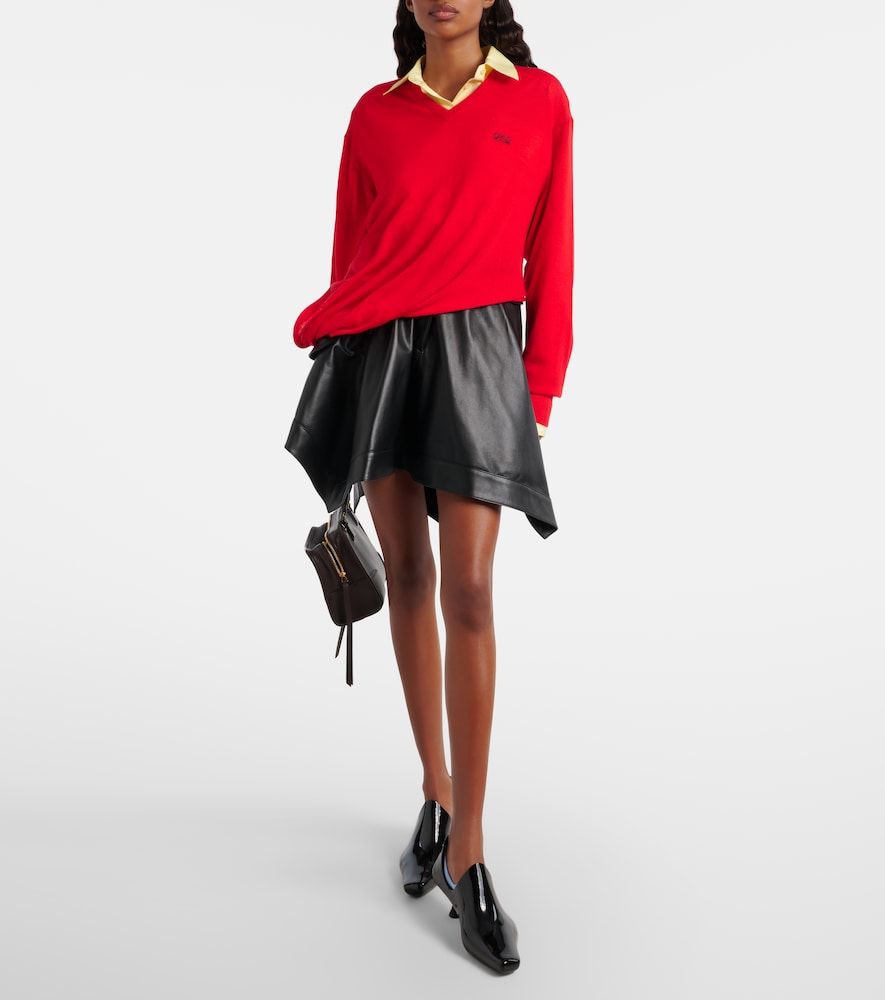 Double L asymmetric wool sweater - Loewe - Modalova