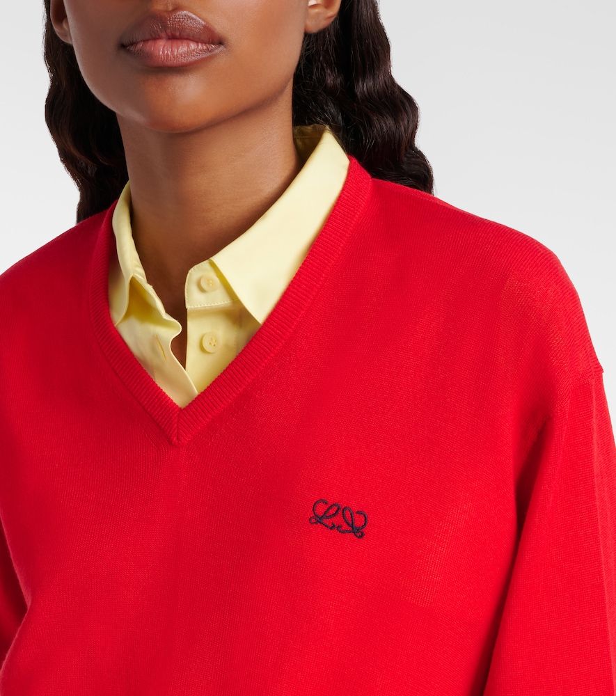 Double L asymmetric wool sweater - Loewe - Modalova