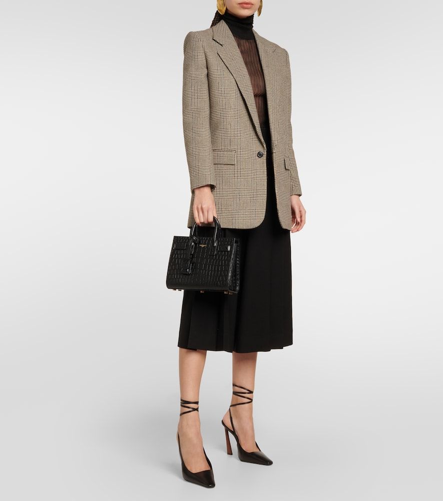 Sac De Jour Nano croc-effect leather tote bag - Saint Laurent - Modalova