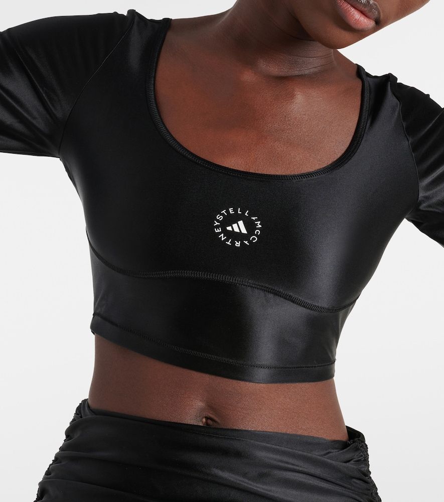 Crop top con logo - Adidas by Stella McCartney - Modalova