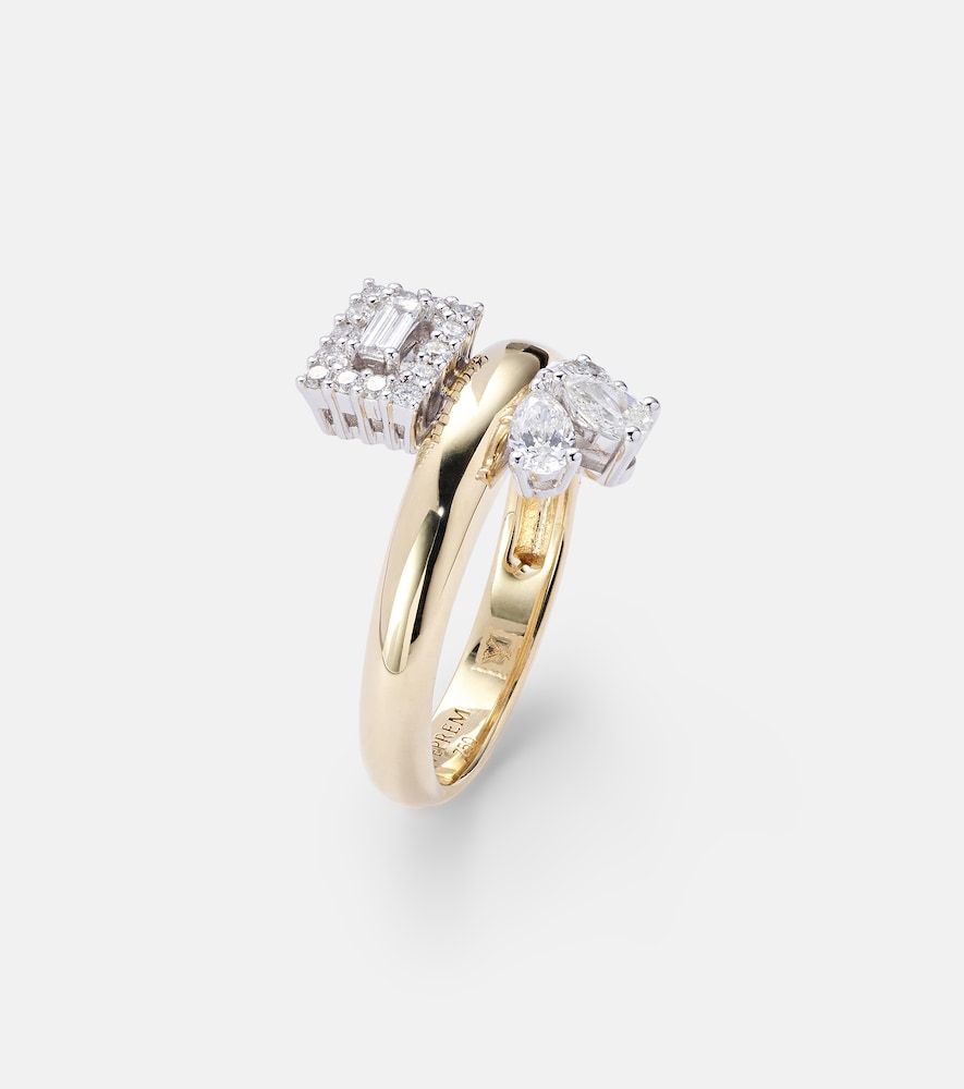 Golden Strada 18kt ring with diamonds - Yeprem - Modalova