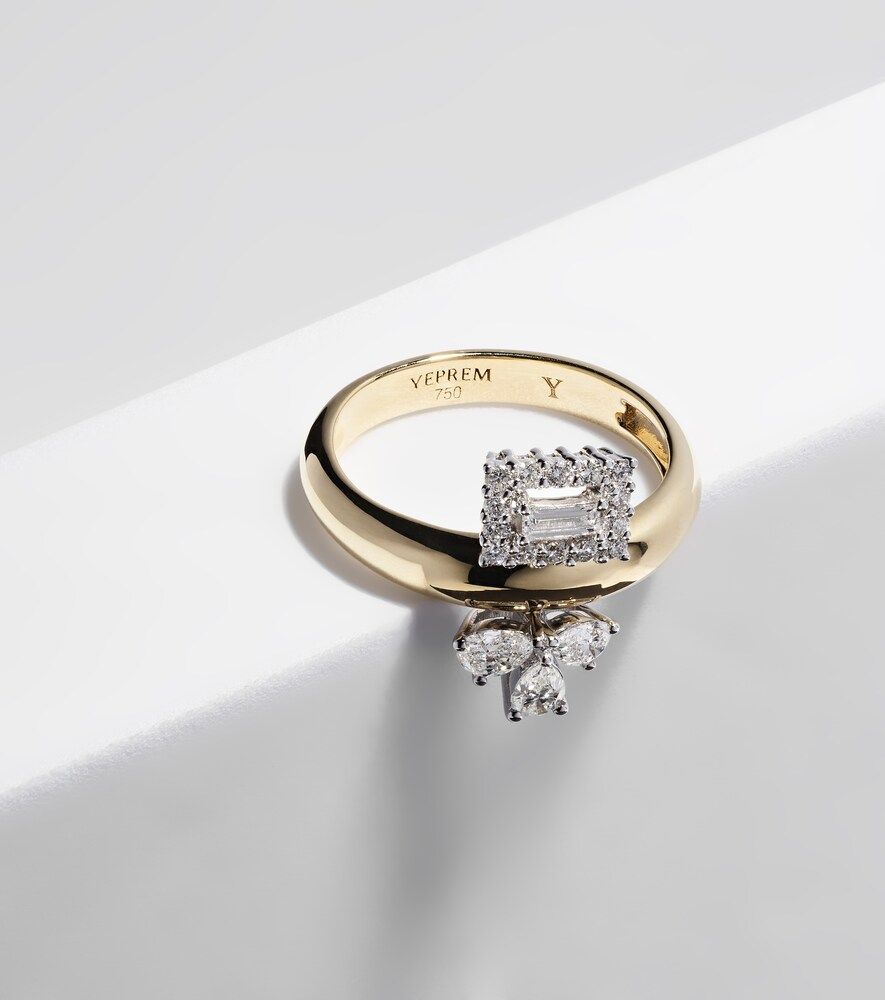 Golden Strada 18kt ring with diamonds - Yeprem - Modalova