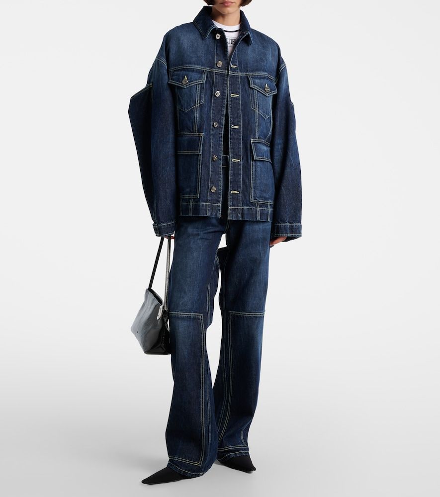 Jeans a gamba larga con cut-out e vita alta - Jean Paul Gaultier - Modalova