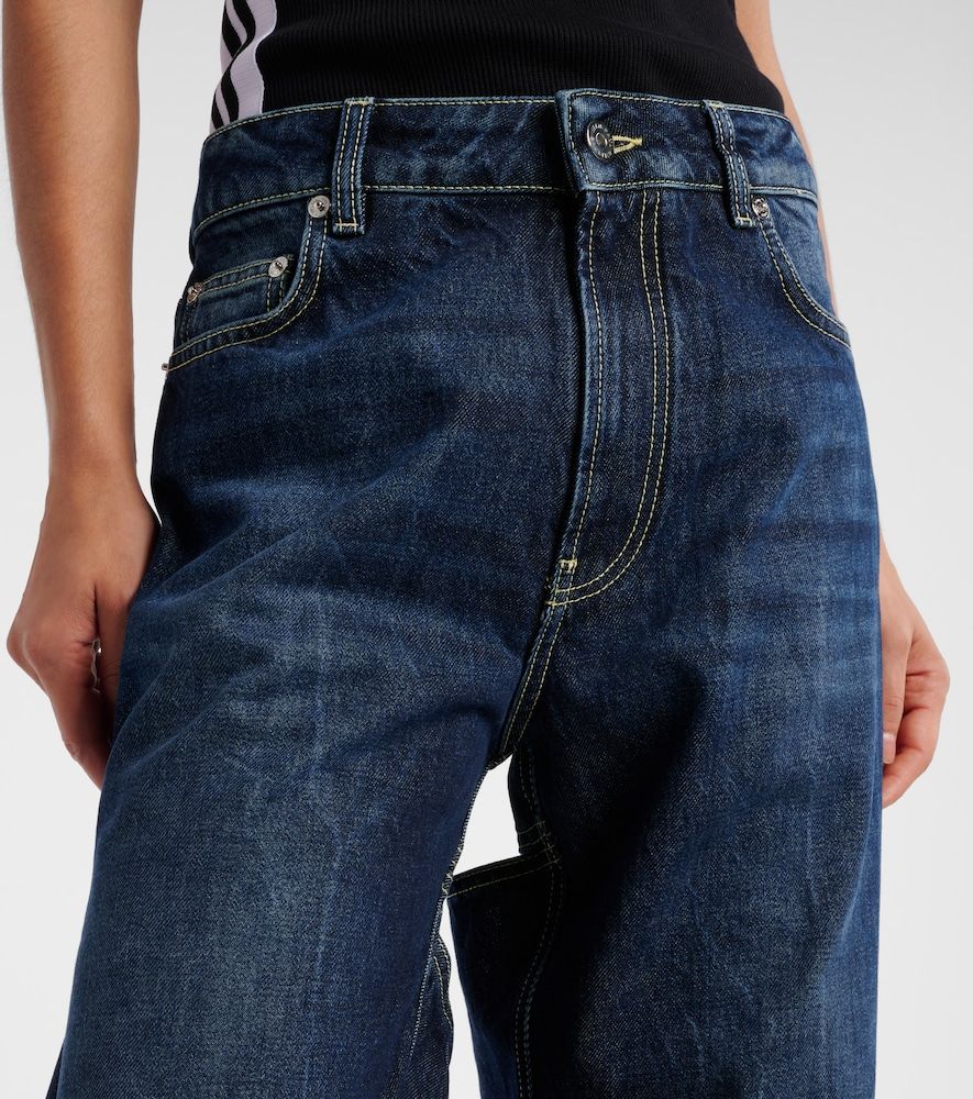 Jeans a gamba larga con cut-out e vita alta - Jean Paul Gaultier - Modalova