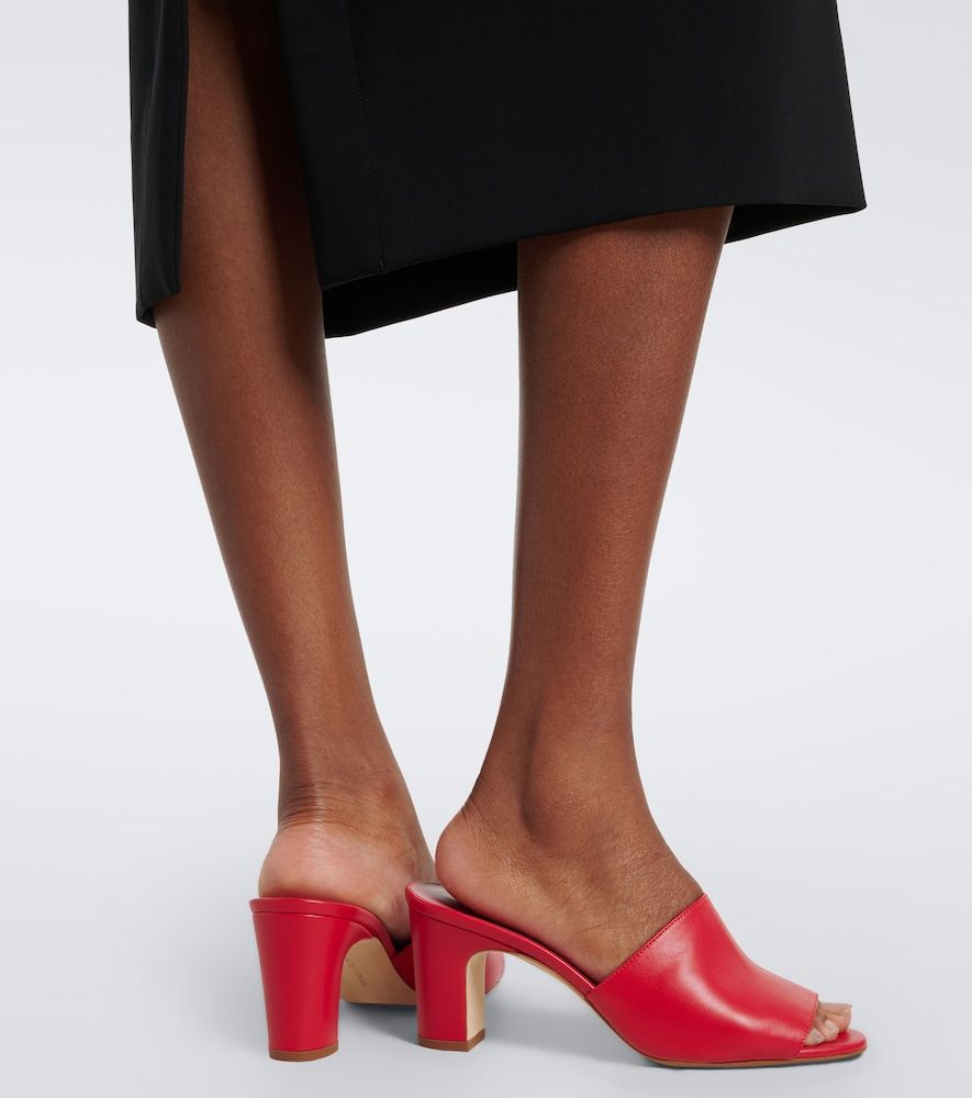 Pantoletten Rapalla aus Leder - Manolo Blahnik - Modalova