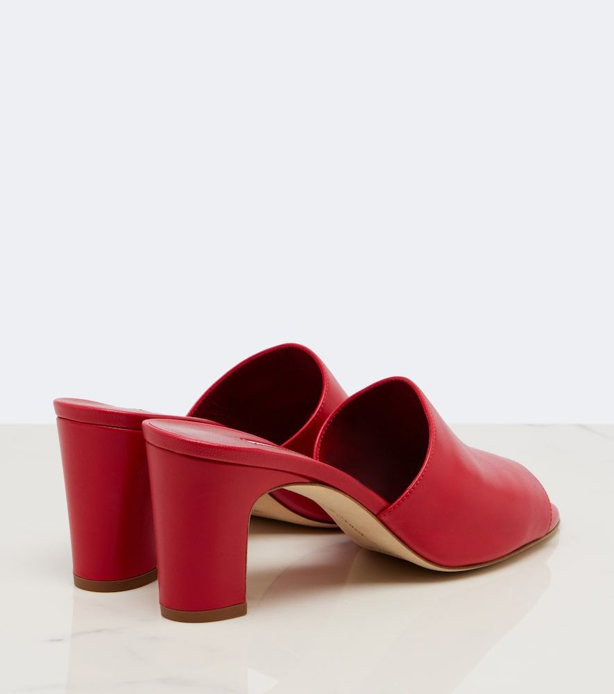 Pantoletten Rapalla aus Leder - Manolo Blahnik - Modalova