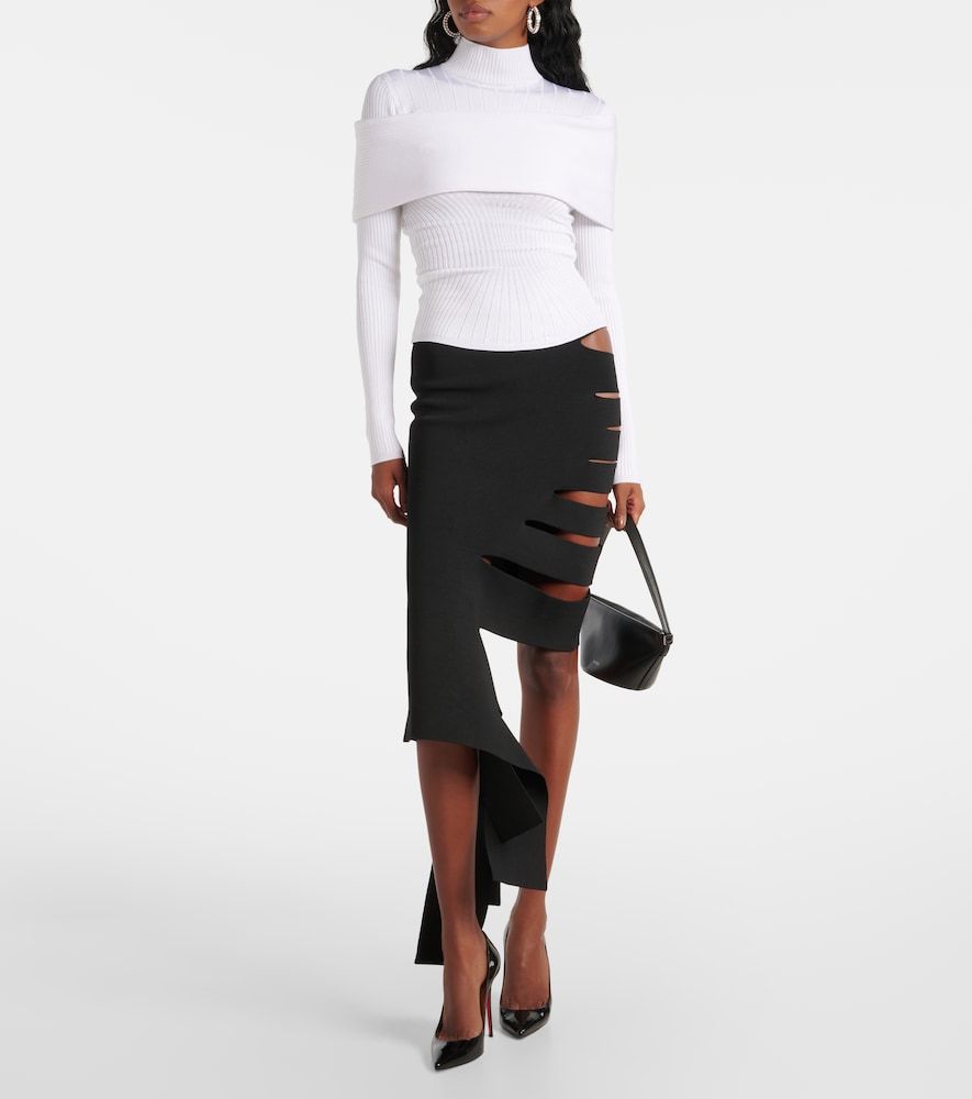 Mugler Top in maglia a coste - Mugler - Modalova