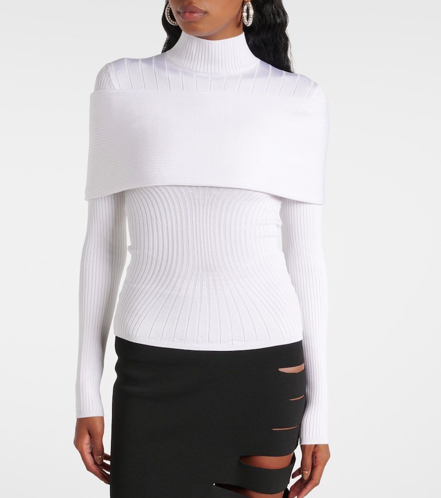 Mugler Top in maglia a coste - Mugler - Modalova