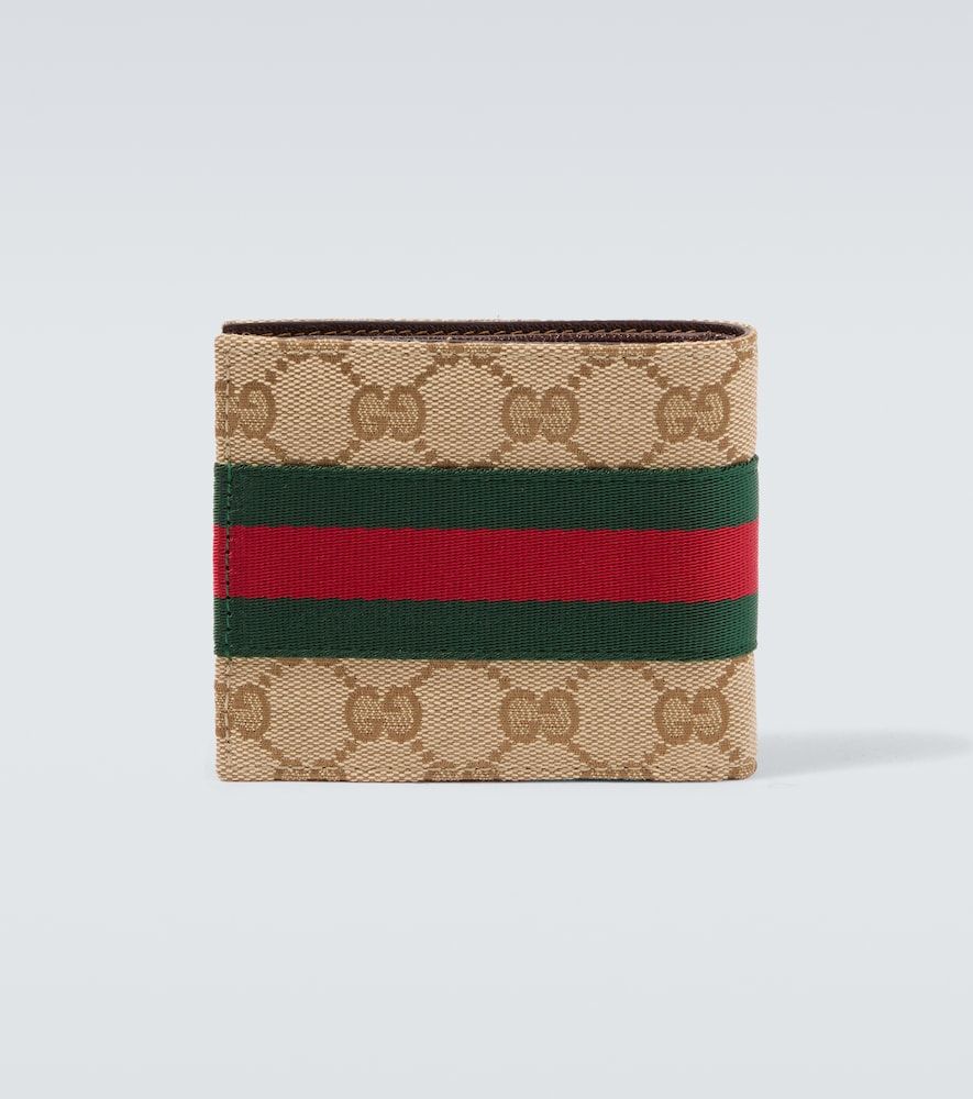 Portafoglio Web Stripe in canvas GG - Gucci - Modalova
